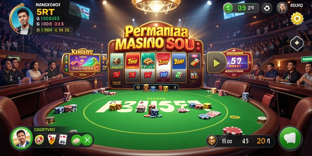 Tampilan gameplay seru dengan berbagai pilihan permainan Kasino.
