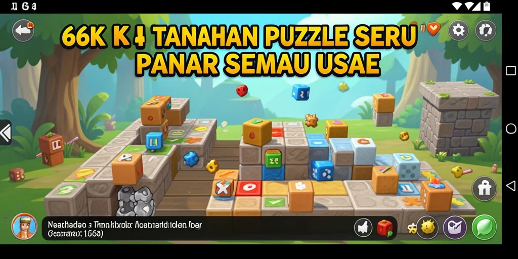 Gameplay seru dan menantang dalam 66K Puzzle.
