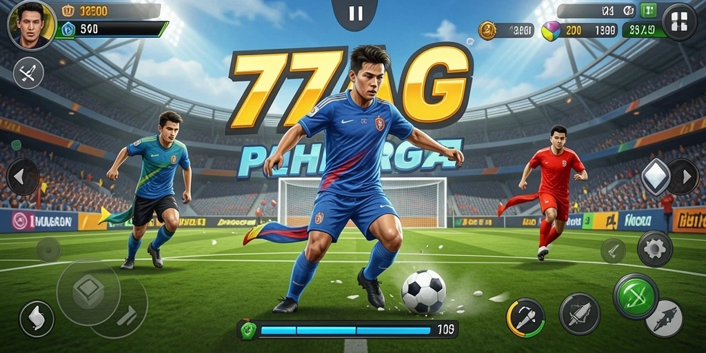 Tampilan mendebarkan dari gameplay olahraga 77AG.