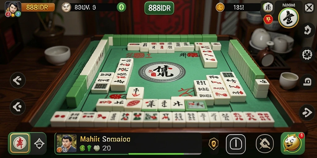 Tampilan gameplay Mahjong yang menarik dan seru di 888IDR.