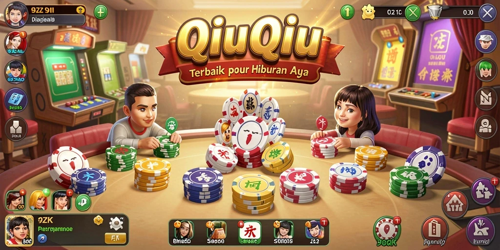 Tangkapan layar permainan QiuQiu yang menegangkan dan penuh strategi.