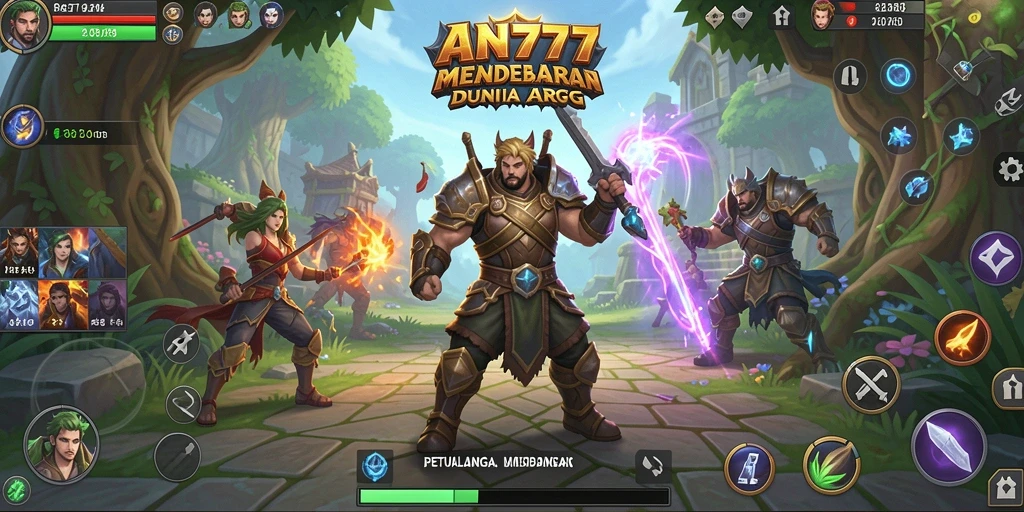 Screenshot AN777 menampilkan pertarungan mendebarkan dalam dunia ARPG.