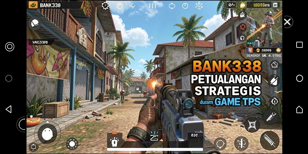 Tampilan gameplay BANK338 yang menegangkan dengan aksi tembak-menembak.