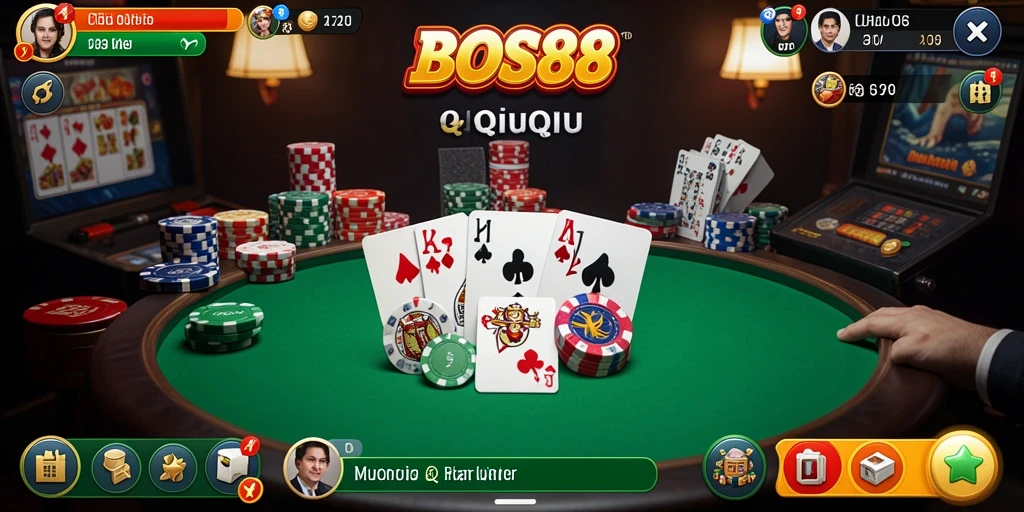 Tampilan gameplay seru di BOS88 saat bermain QiuQiu.