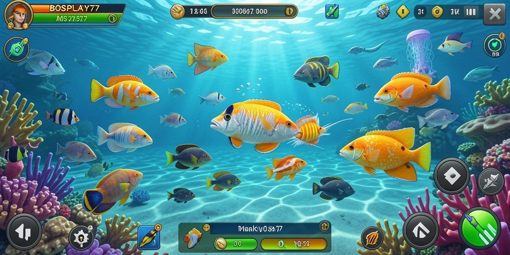 Screenshot gameplay Tembak Ikan yang penuh aksi dan seru.