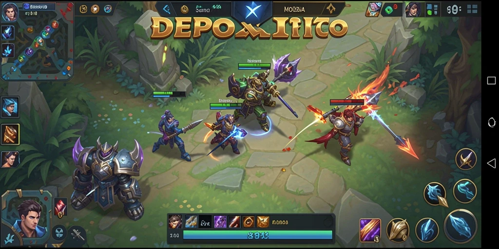 Gameplay seru dalam DEPOXITO yang menampilkan pertarungan tim.