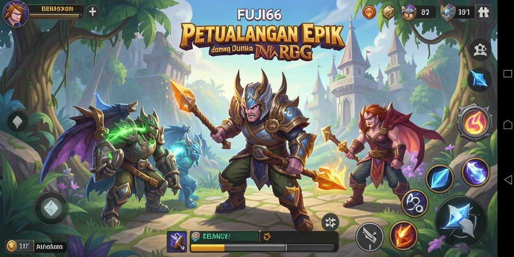 Tampilan gameplay FUJI66 dengan aksi RPG yang seru.