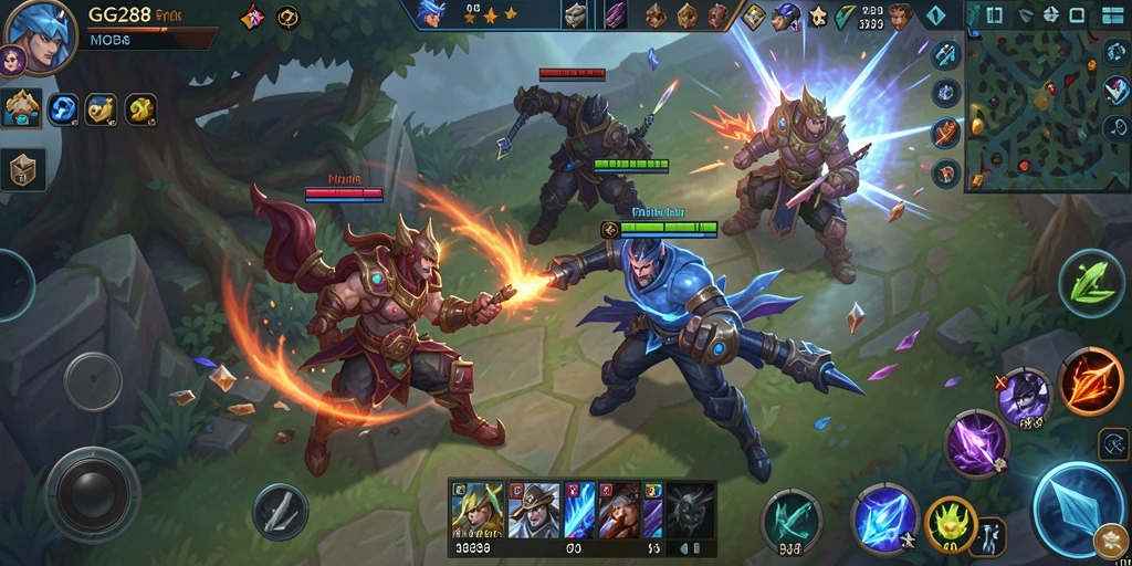 Gameplay intens dan seru di GG288 yang menampilkan pertarungan tim.
