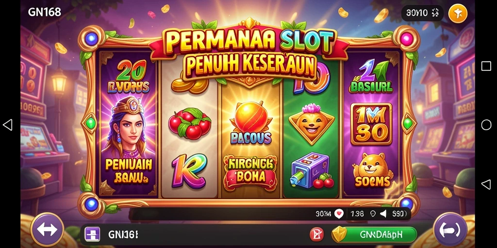 Tampilan gameplay menakjubkan dari GN168 dengan mesin Slot beragam.