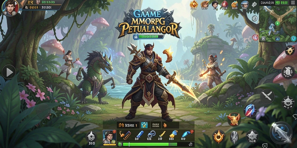 Tampilan permainan JUARAGO yang menakjubkan dalam aksi MMORPG.