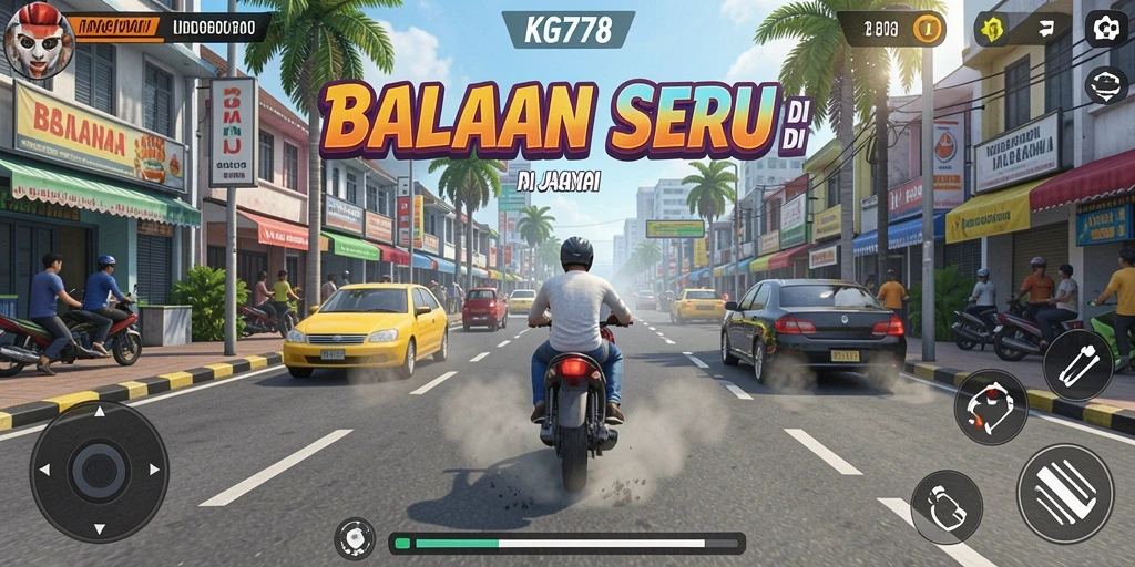 Tampilan gameplay menegangkan di lintasan balap