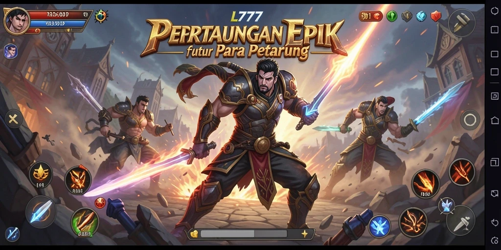 Gameplay seru dengan pertarungan aksi L777 yang mendebarkan.