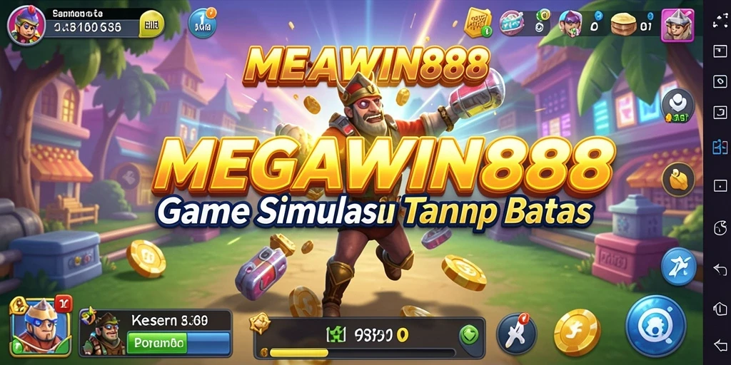 Screenshot gameplay MEGAWIN888 yang menunjukkan keseruan simulasi.