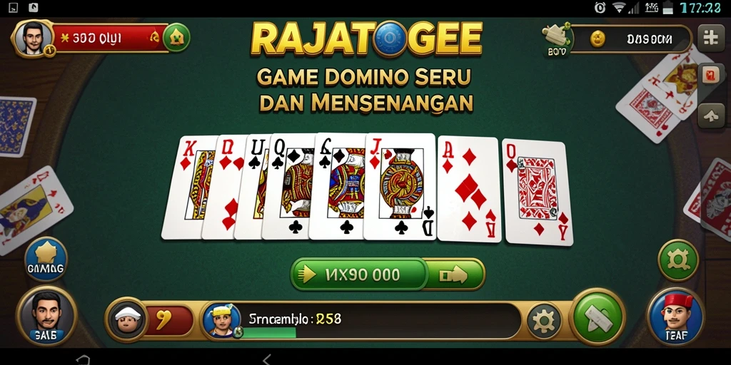 Screenshot gameplay RAJATOGEL yang menampilkan keseruan permainan domino.