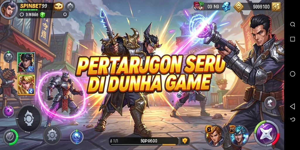 Screenshot utama dari SPINBET99 menampilkan aksi pertarungan yang mendebarkan.