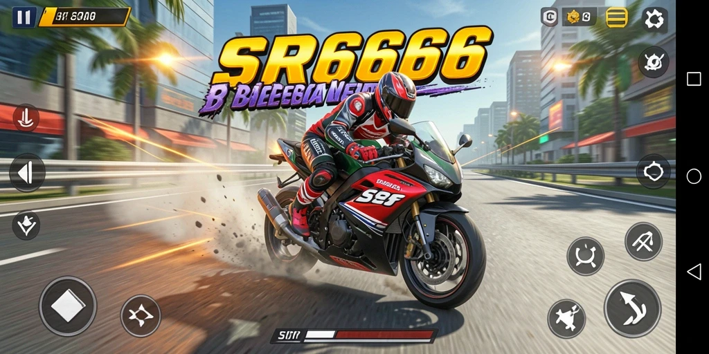 Tampilan gameplay balapan sepeda motor yang mengesankan dan menarik.