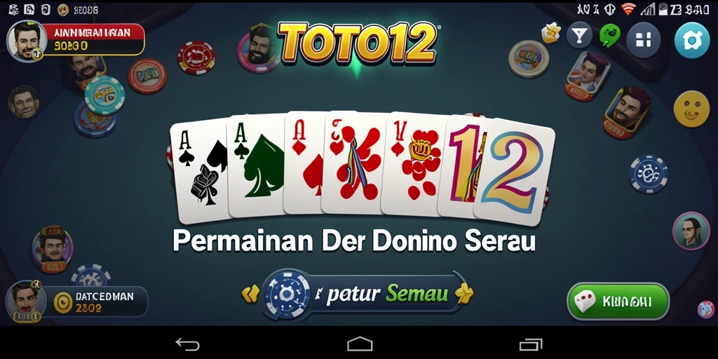 Screenshot permainan TOTO12 menunjukkan serunya bermain Domino.