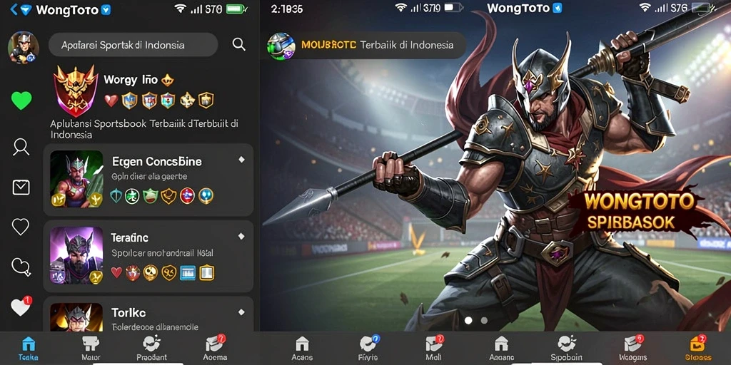 Tampilan menawan dari gameplay WONGTOTO dengan taruhan olahraga.